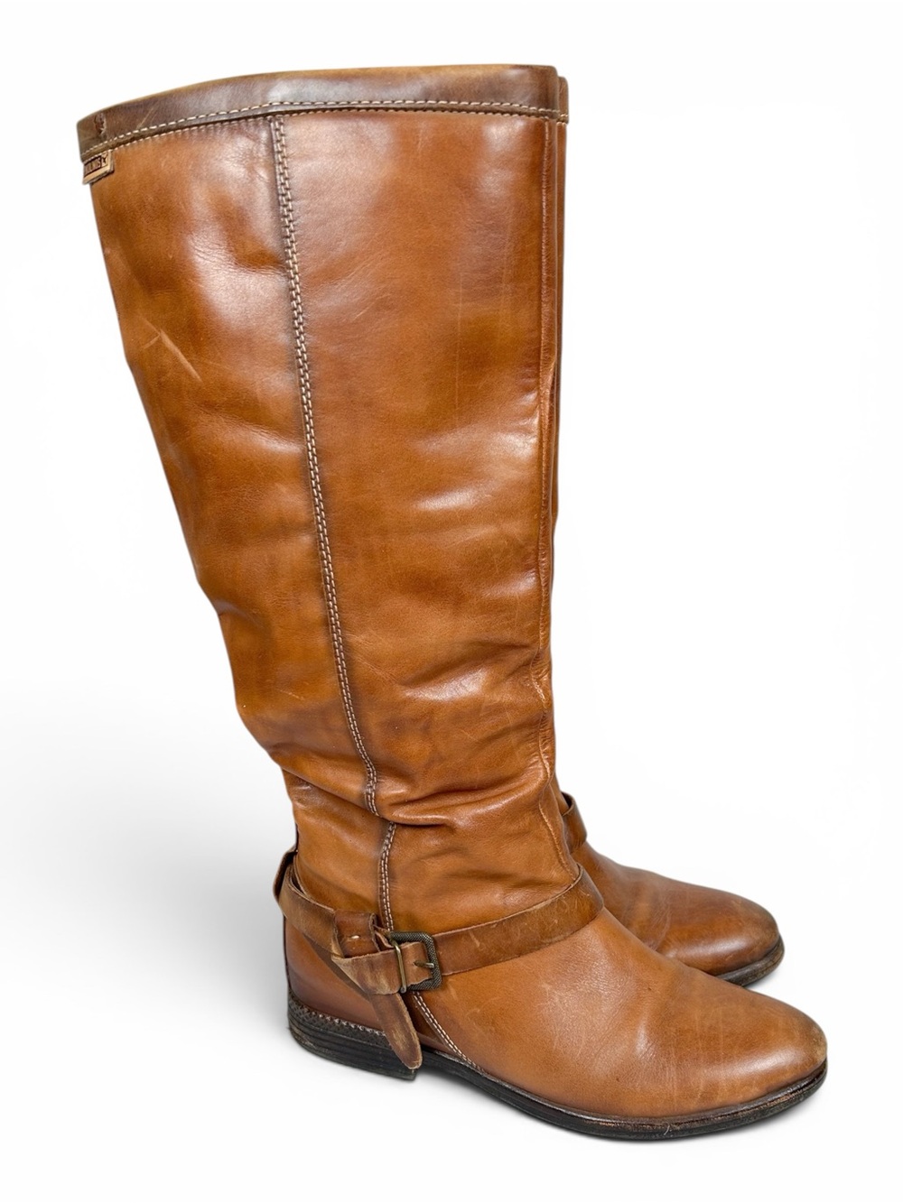 Pikolinos Ordino Tall Brown Leather Riding Boots - Picture 4 of 9